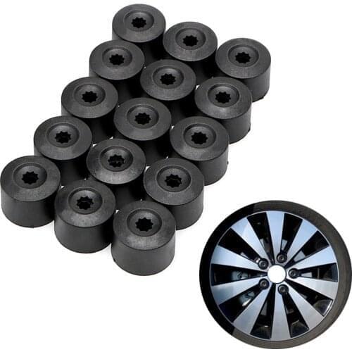 20pcs Auto Tire Wheel Nut Caps Hub Bolt Screw Covers 17mm Dia. Car Accessories Decoration For Volkswagen Polo VW Passat B5 B6 CC