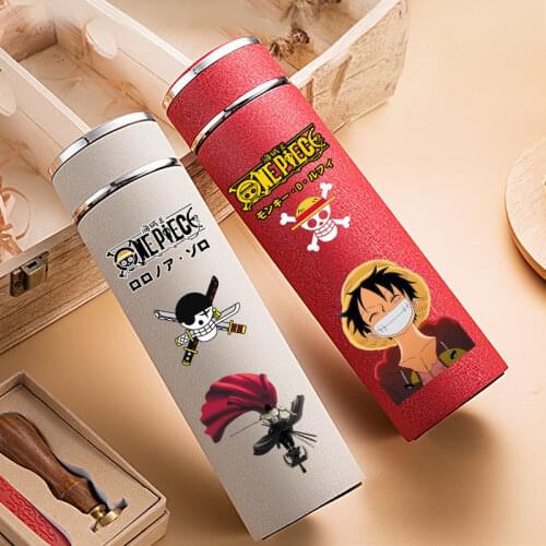 480ml New Ice Paint Thermos Coffee Mug 304 Stainless Steel Water Bottle Portable Vacuum Flasks Anime One Piece Thermos Bottle