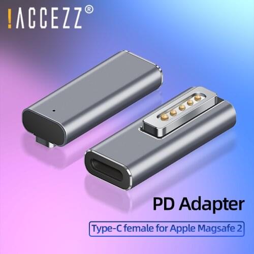 !ACCEZZ USB C For Magsafe 2 Adapter Type-C Female to Magsaf 2 PD 60W Fast Charging For Macbook Pro Air Magnetic Conversion Plug