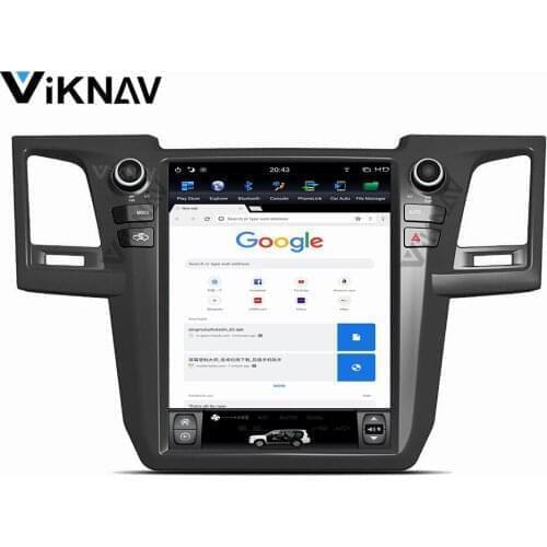 Tesla Style Car GPS radio for-Toyota Fortuner Revo 2004-2015 auto DVD multimedia player tape recorder Android GPS 12.1 inch