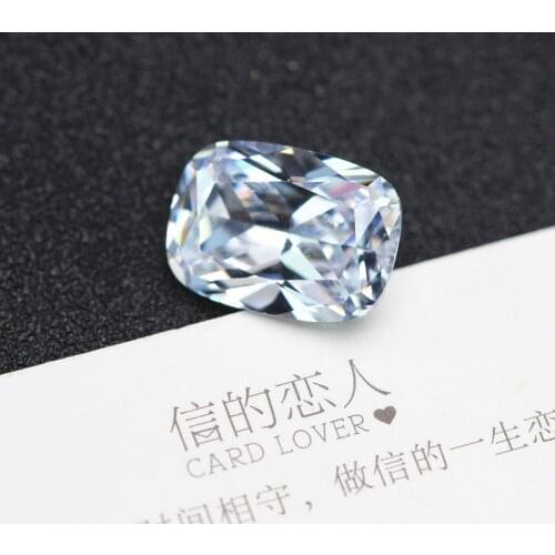 White rectangle shape cubic zirconia CZ stone beads DIY loose stones Shiny brilliant jewelry making DIY