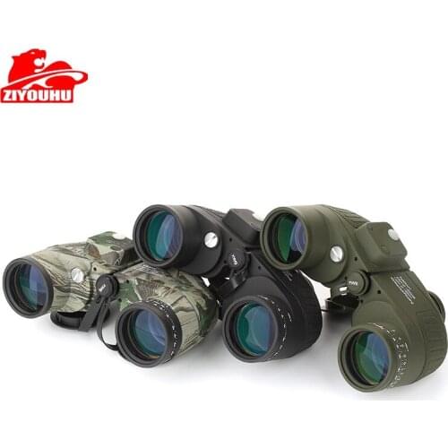 ZIYOUHU 7X50 Binoculars Telescope Compass Rangefinder Glimmer Night Vision Belt Coordinate Ranging Fine Compass Waterproof