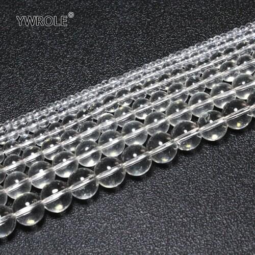Wholesale Clear Round Crystal Loose Beads For jewelry Making Glass Stone Beads DIY Bracelet Necklace 4/6/8/10/12 mm Strand 15