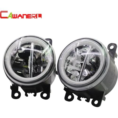Cawanerl For Renault Laguna 3 / III Grandtour 2007-2012 Car LED Bulb H11 Fog Light + Angel Eye Daytime Running Light DRL 12V