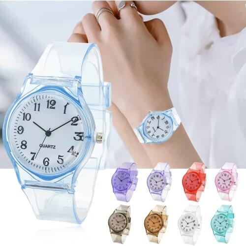 Watches Numbers Transparent Rubber Transparent Clear Cheap Rubber Watches