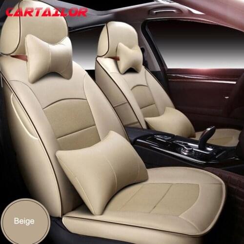 CARTAILOR Leatherette Automobiles Seat Covers for Skoda Octavia a5 a7 2 Car Seat Cover Leather Set Auto Car Styling Accessories