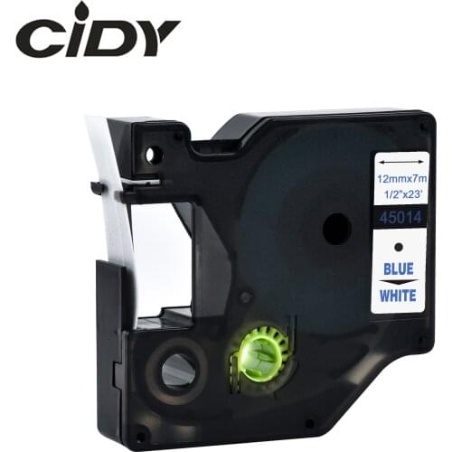 Cidy 45014 Compatible Dymo D1 manager 12mm blue on white label tape for Dymo Label Printer DYMO LM160 LM280 dymo PNP