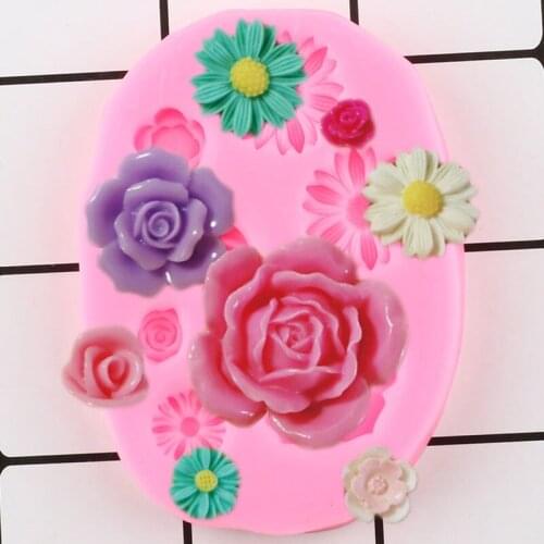 Flower Silicone Mold Wedding Fondant Cake Decorating Tools Chocolate Gumpaste Moulds Candy Making Molds Polymer Clay Mould