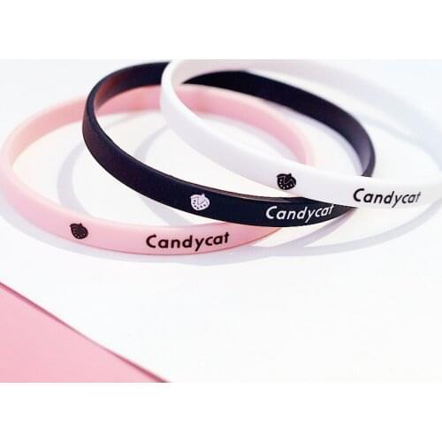 Personality Lovers' Student Casual Sports Bracelet Rubber Fitness Wristband Elastic Silicone Bracelets Bangles Letters Printed