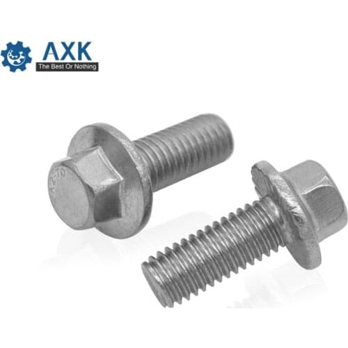 GB5787 M5 M6 M8 M10 304 Stainless steel A2-70 SUS304 Bolts with bolts for outer six angles flanged bolts 16 20 25 30 35 40 mm