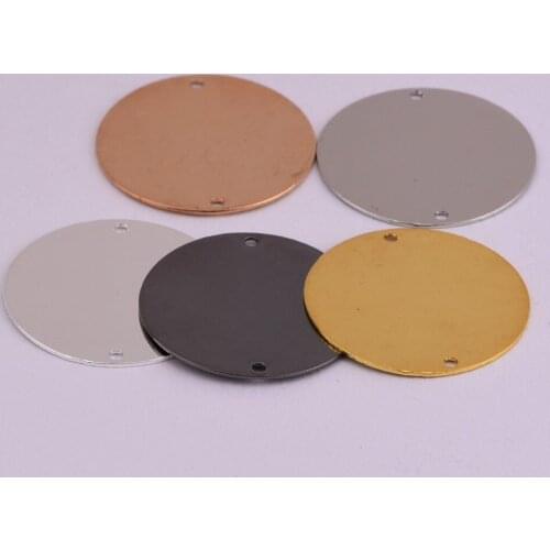 22mm 10pcs round Charms Connector For Making Double hole geometry disc Ball sun full moon turntable shape Accessories