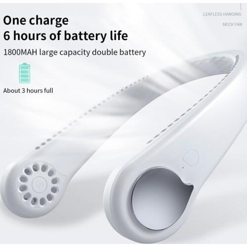 Mini Bladeless Fan Neck Fan USB Rechargeable Fan Portable Silent Sports Fans for Home Outdoor Ventilador Portatil Abanicos