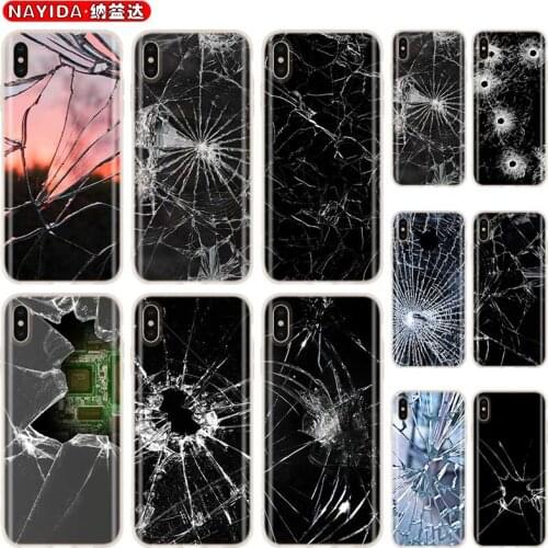 Soft TPU case For iPhone 12 Mini 11 Pro XS Max XR X 8 7 6 Plus 5S SE S Cover broken glass 2020