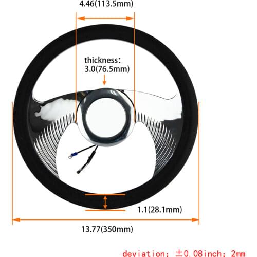 14" 9-Bolt Aluminum Half Wrap Steering Wheel+Horn Button & Adapter For G M CHEVY