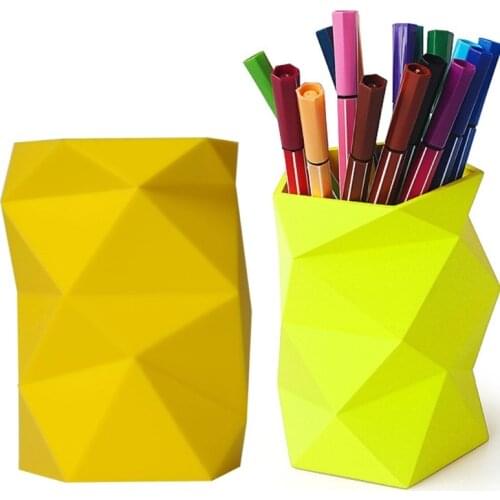 Creative Design Desk Pencil Cup Pot Display Desktop Organizer Makeup Brush Holder Silicone Pen Holder Stand for Desk