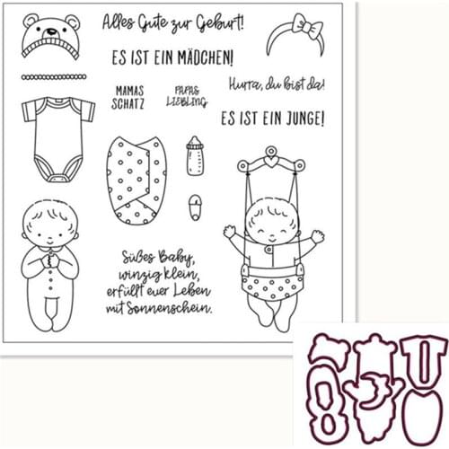 German Metal Cutting Dies and Clear Stamps Stencil For Scrapbook DIY Card Photo Album Embossing Crafts Dies 2021