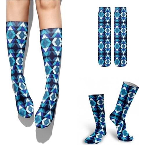 New Bohemian Bead Pattern Ladies Socks Funny Women Fashion Harajuku Colorful Socks Female Spring Cotton Long Hipster Sox