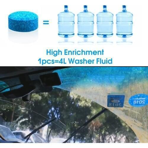 10pcs Car Windshield Cleaning Table Windshield Glass Cleaner Solid Wiper Fine Seminoma Wiper Accessories (1PCS=4L Water)