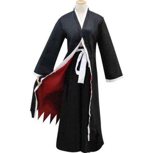 Coat Warrior Ninja Death Cosplay Gown Robe Outfit for Adult Japanese Anime Bleach Samurai Ichigo Costume Kimono Men
