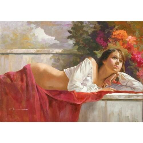 Impression figures women nude art flower landscape oil painting canvas printings printed on canvas wall art decoration picture