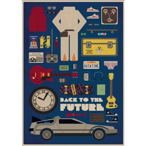 Classic Movie Back To The Future poster retro kraft paper poster home decor art painting wall sticker Home Room Decor A3