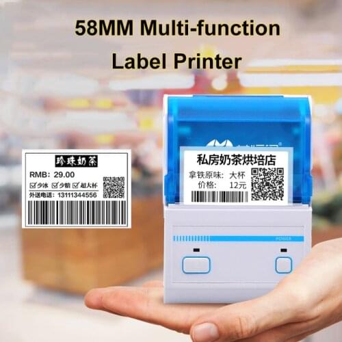 Label Printer 2 inch Portable Handheld Mobile Phone Mini Printer Bluetooth Thermal Barcode Clothing Tag Sticker Printing Machine