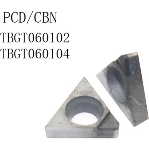 2Pcs TBGT060102 TBGT060104 TBGT PCD CBN Diamond Inserts Blade External Turning Tool Lathe Tool For CNC cutter