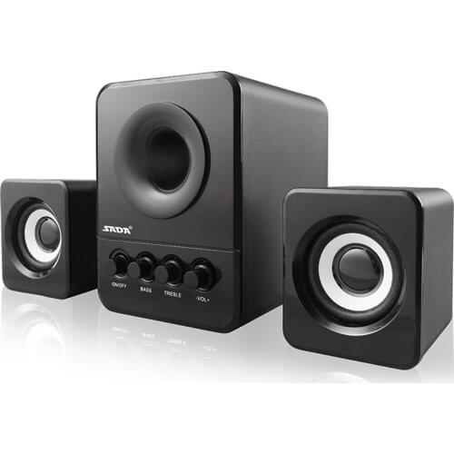SADA D-203 USB Wired Combination Computer Speaker Bass Stereo Speakers Music Player Subwoofer Sound Box for Laptop Notebook PC