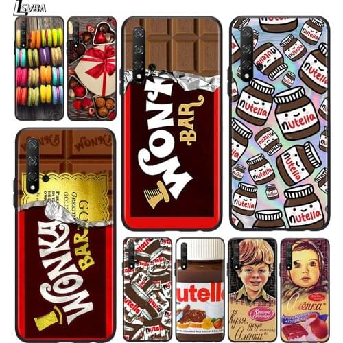 Chocolate Peanut Butter for Huawei Honor 9A 9C 9S 9X 8A 8X MAX 10 9 8 7 Lite 7C 7A Pro 7S Silicone Black Phone Case