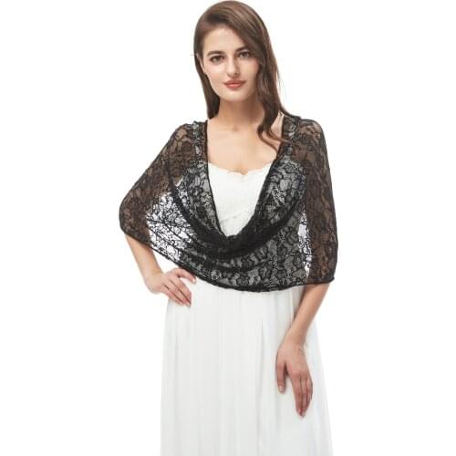 Wedding Wrap Shawl for Bridesmaids Soft Lace Eleagnt Womens Evening Party Shawl Cape