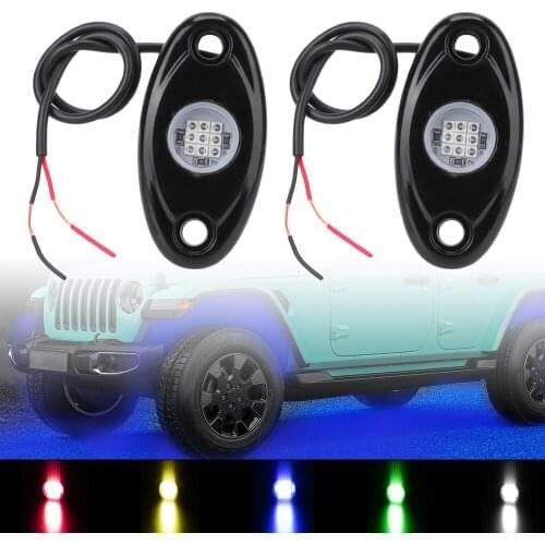 1 Pair LED Rock Lights Underbody Glow Led Neon Light For Jeep Atv Suv Offroad Car Truck Yacht 5 Colors Waterproof