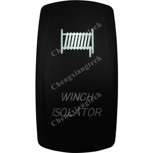 Marine Grade Waterproof IP66 WINCH ISOLATOR Rocker Switch White Led lamp 3 Pin ON/OFF SPST DC12V 24V