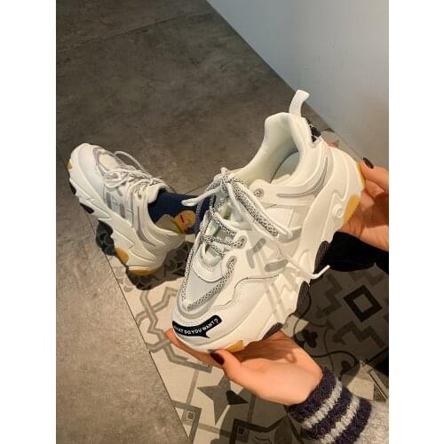 Womens shoes 2020 new trend thick bottom casual shoes fashion increase womens shoes comfortable student running shoes