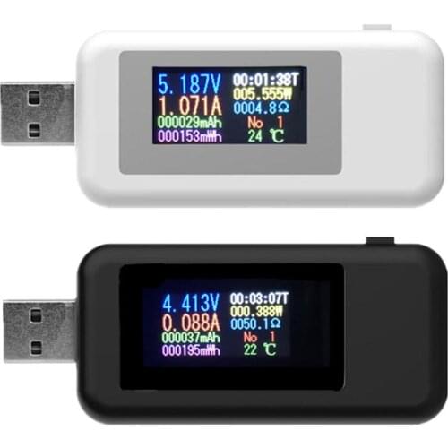10 in1 Digital LCD Display USB Tester Voltage Current Meter Power Tester Timing Ammeter Voltmeter Digital Monitor USB