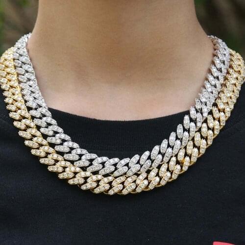12mmcz CUBAN CHAIN NECKLACE zircon hip hop female jewelry