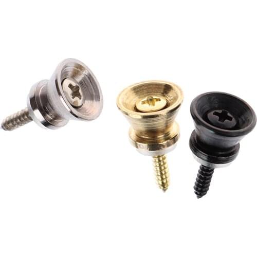 2pcs/Set Non-slip Guitar Strap Lock Guitar Belts Buckle Button Thread For Electric Bass Guitar Strap Parts Accessories