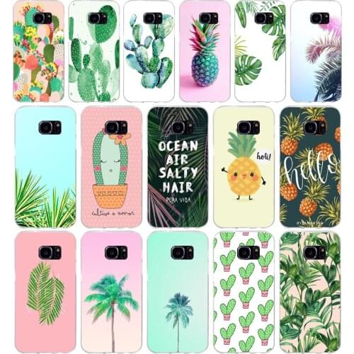 228H Panda Pour Coque Luxe Cactus Soft TPU Silicone Cover Case for samsung Galaxy s6 s6 s7 edge s8 s9 plus case