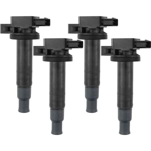 4Pcs Ignition Coils Pack Replacement for Toyota Echo Prius Yaris XA XB I4 1.5L 2000-2005 1NZ-FE 9091902240 UF316