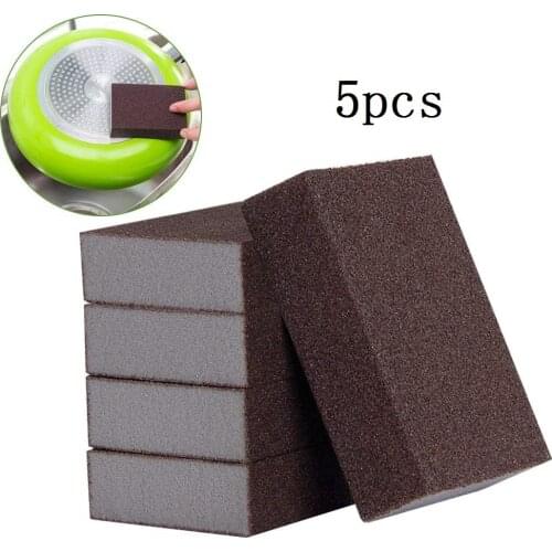 5pcs/pack Sponge Magic Eraser Removing Rust Cleaning Cotton Kitchen Gadgets Accessories Descaling Clean Rub Pot Tools