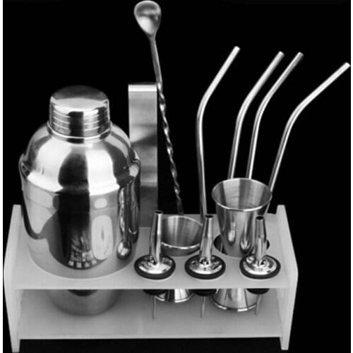 8pcs/set Tools Cocktail Mixer Drink Shaker Mixing Kit