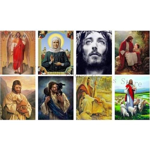 5d diy Diamond Painting Jesus Full Diamond Embroidery Painting Religion Portrait Icon Cross Stitch Mosaic Rhinestone Decor Gift