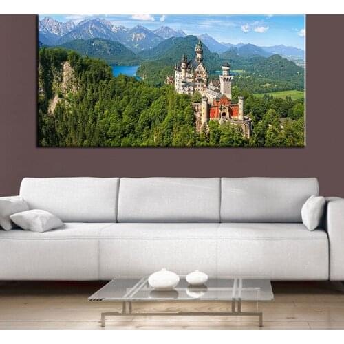 5d diy large forest castle diamond mosaic landscape diamond painting cross stitch full square round drill embroidery kit AA2426