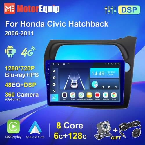 For Honda Civic Hatchback 2006-2011 Android Car Radio Stereo Multimedia Video DVD Player Navigation GPS LHD RHD Blu-ray Screen