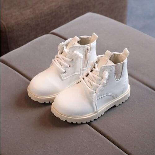 New Autumn Kids Boots Children Brand Leather Shoes Baby Girls Ankle Boots Boys Fashion Shoes Motorcycle Boots