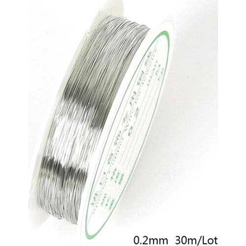 30/20/15/8/7/5/3/2m White K Beads Rope Copper Wires Craft Beading Wire For Bracelet Necklace Cord String Jewelry Accessories
