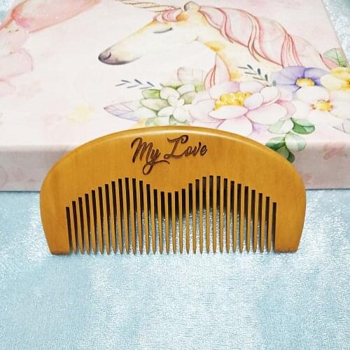 Custom Name Wooden Comb Company Event Souvenir Custom LOGO Wedding Party Creative gifts