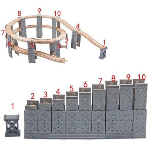 Wooden Spiral Bridge Rail Track Accessories Fit All Famous Wooden Train Educational Boy/ Kids Toy