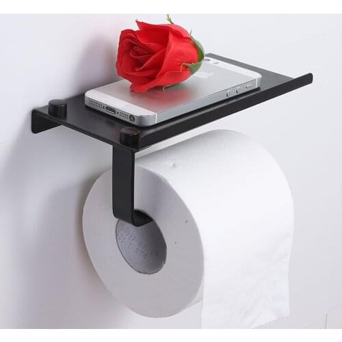 Polish Toilet Paper Holder 304 Stainless Steel Tissue Holder Mobile Phone Bathroom Paper Roll Rack Wall Mount Bathroom Product