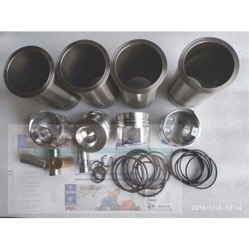 Fujian SL4100ABT engine parts, the set of piston kit for one engine use including piston, piston rings, liners, etc, part number