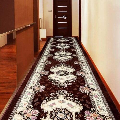 Europe Corridor Carpets Hotel Long Aisle Rug Decorative Entrance/Hallway Doormat Anti-Slip Stair Carpet Wedding Floor Rugs